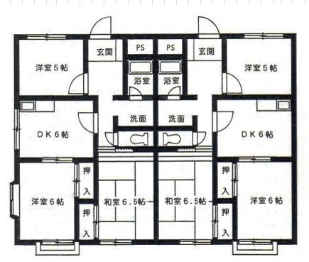 エクセレント鈎取I(3DK/1階)の間取り写真
