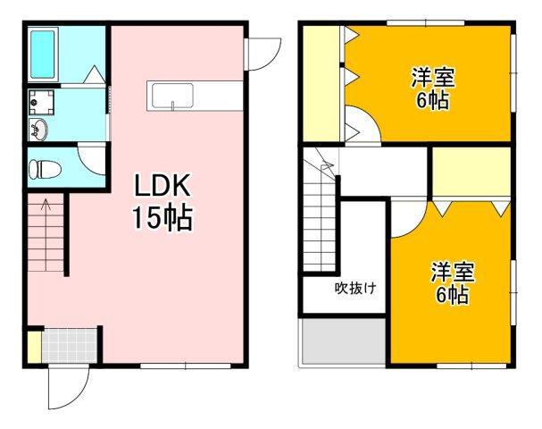 メゾン・ALICEI(2LDK/1階)の間取り写真