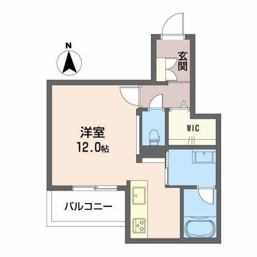 SHAMAISON新町T.H(ワンルーム/2階)の間取り写真