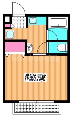 ラ・メゾン青葉(1K/1階)の間取り写真