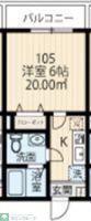 ラフィーネ鶴ヶ峰(1K/1階)の間取り写真