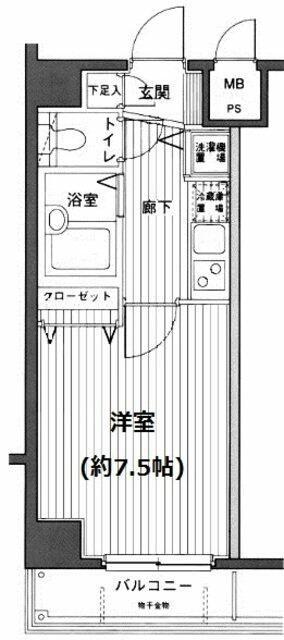 グランド・ガーラ渋谷松濤(1K/3階)の間取り写真