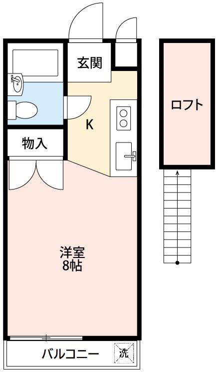 シティー丸和(ワンルーム/1階)の間取り写真