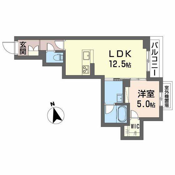 アンティーム(1LDK/3階)の間取り写真