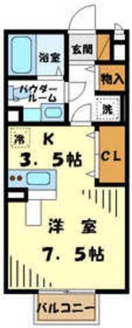 ハーモニーひの(ワンルーム/2階)の間取り写真