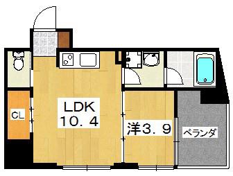 ピコットVII(1LDK/6階)の間取り写真