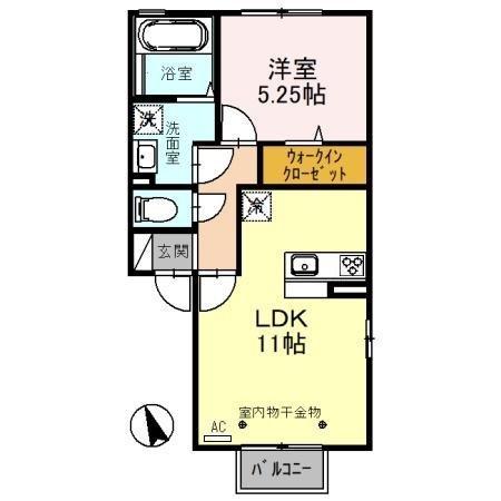 ルーチェ・28E(1LDK/2階)の間取り写真