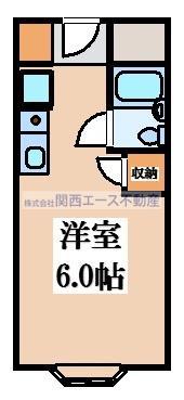 アリタマンション長瀬(ワンルーム/3階)の間取り写真