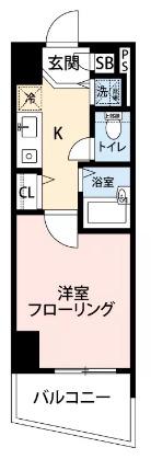 マイナビSTAYミライエ池袋西(1K/2階)の間取り写真