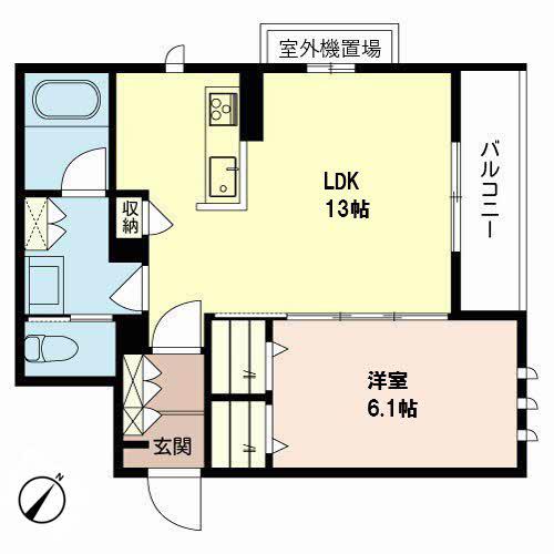 シャーメゾン サクラ(1LDK/3階)の間取り写真