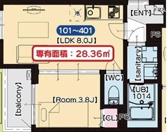 MAXIV CITY神戸鷹取 TRE(1LDK/1階)の間取り写真