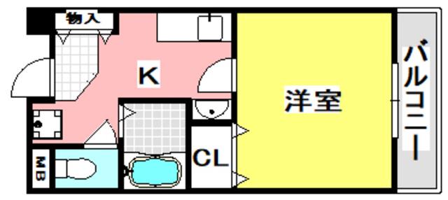 コートイズミ(1K/1階)の間取り写真