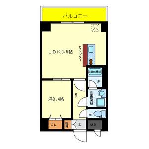 メゾン・ド・リベルテ(1LDK/6階)の間取り写真