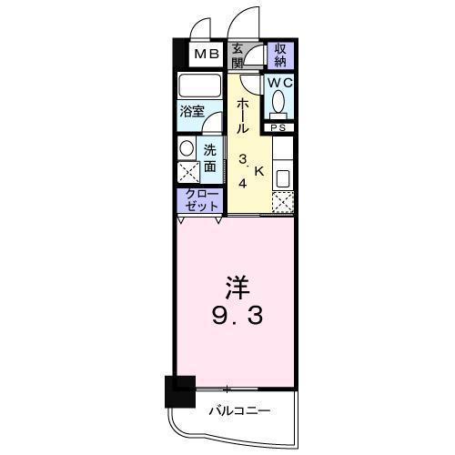GRAN樹(1K/1階)の間取り写真