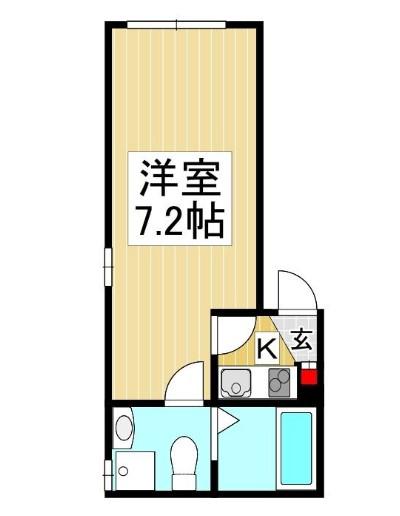 チュウジレジデンス(1K/1階)の間取り写真