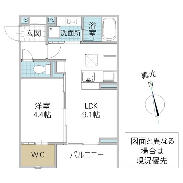 D-INVEST東原 B(1LDK/1階)の間取り写真