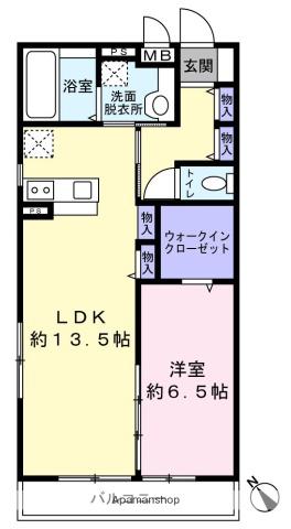 BROTE(1LDK/3階)の間取り写真