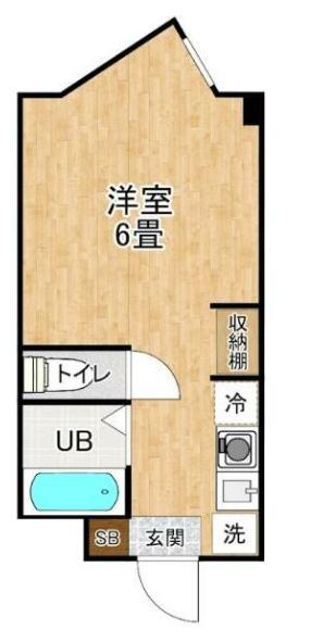 REDEAL東長崎(ワンルーム/1階)の間取り写真
