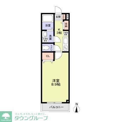 クロレ船橋宮本(1K/3階)の間取り写真