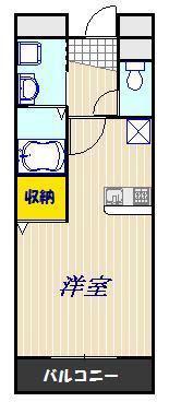 イーストセトル2035(1K/3階)の間取り写真