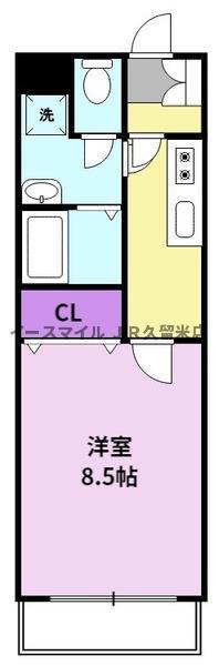 サンセットヒルズ(1K/5階)の間取り写真