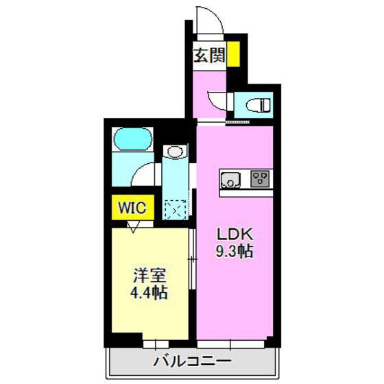 グラン ボナー(1LDK/2階)の間取り写真