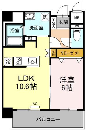 CHULAVISTACASADAIDO(1LDK/7階)の間取り写真