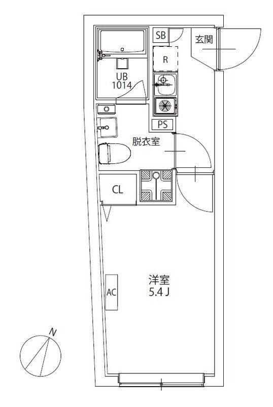 CITY WALK北赤羽(1K/4階)の間取り写真