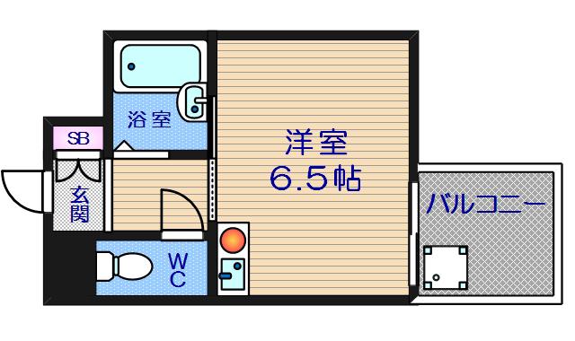 サンキャドマスMINAMI・堀江(ワンルーム/2階)の間取り写真