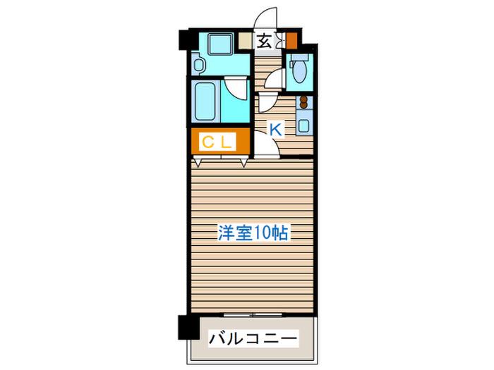 ブリリアント21(1K/2階)の間取り写真
