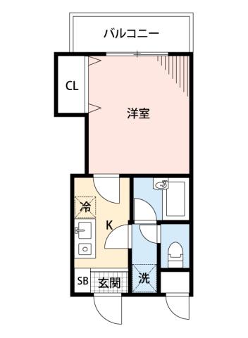 アルファウィング薬大前(1K/3階)の間取り写真