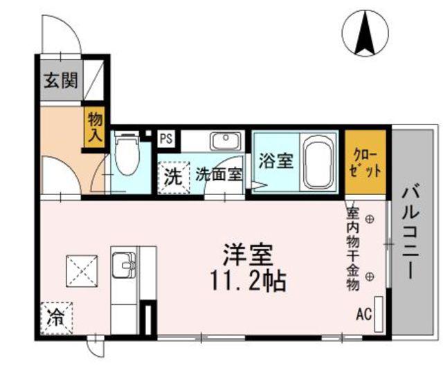 ルミナーレ町田(ワンルーム/1階)の間取り写真