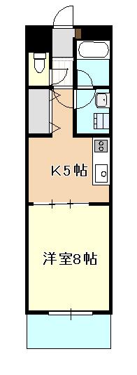 メゾンレッセーフェール(1K/3階)の間取り写真