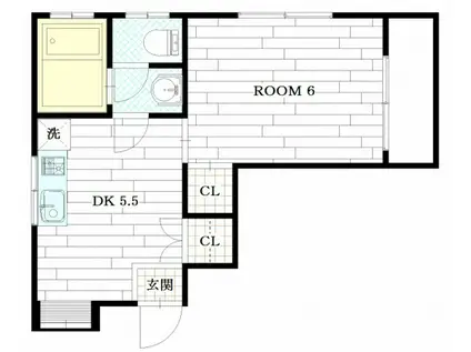 第三田中ビル(1DK/3階)の間取り写真