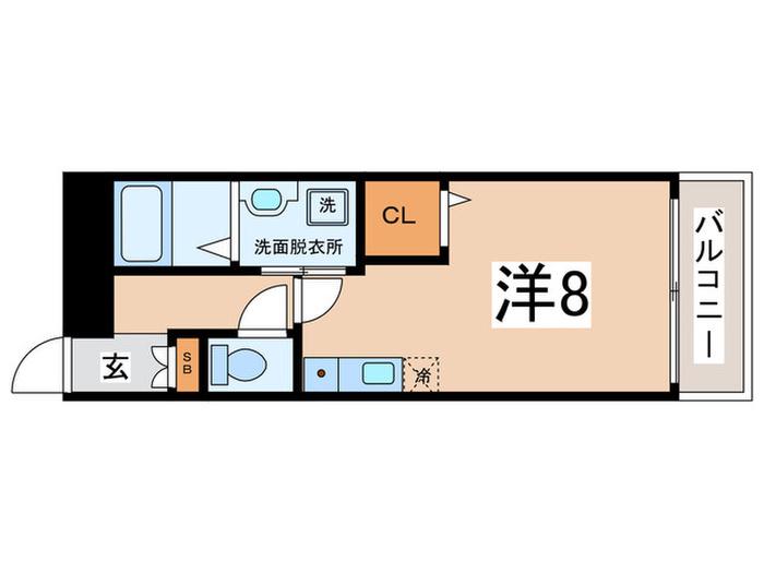 アキュラメゾン(ワンルーム/2階)の間取り写真