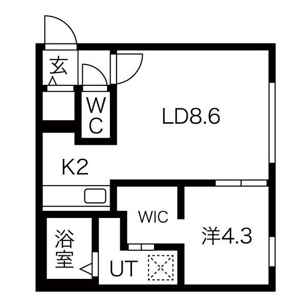 プロスペリタ(1LDK/3階)の間取り写真