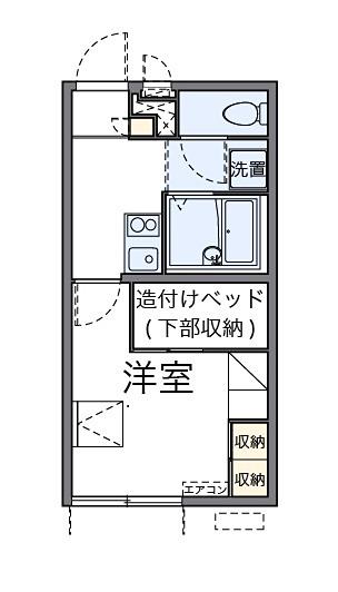 京王相模原線 京王多摩川駅 徒歩12分 2階建 築18年(1K/1階)の間取り写真