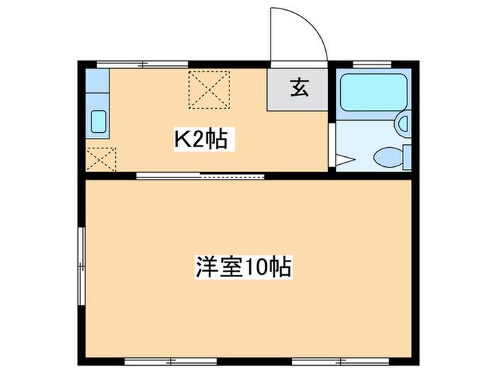 アーバンハイム(1K/1階)の間取り写真