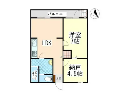 市原ハイランドビル(1SLDK/2階)の間取り写真