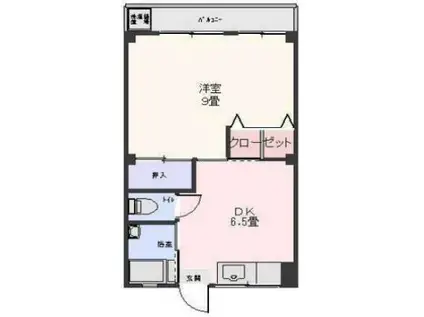 白菊ハウス(1DK/3階)の間取り写真