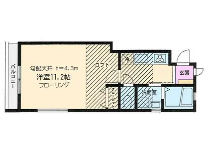 チャイナタウンKSビル(1K/3階)の間取り写真