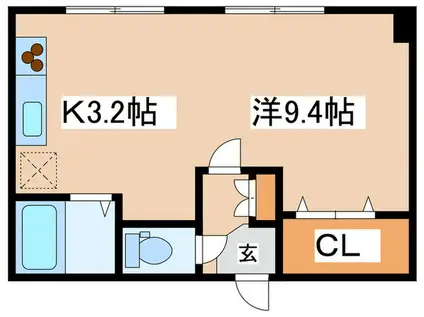 コーポイワムラ(1K/3階)の間取り写真