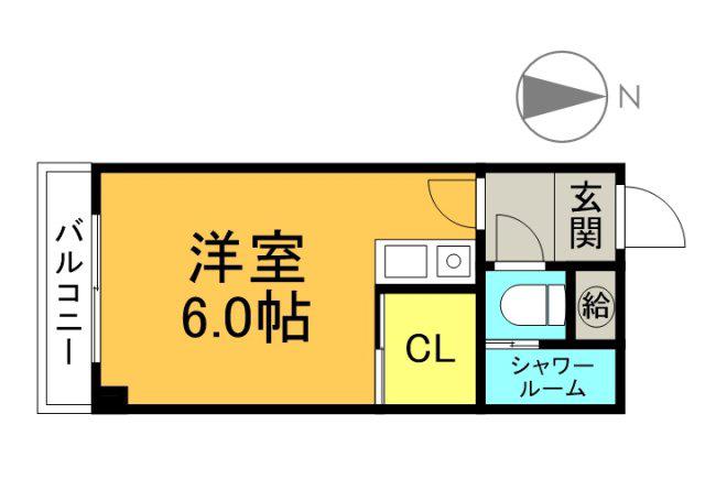 フレスコ京橋江盛ビル(ワンルーム/5階)の間取り写真