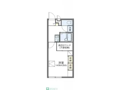 レオパレスエクセレントイン(1K/2階)の間取り写真