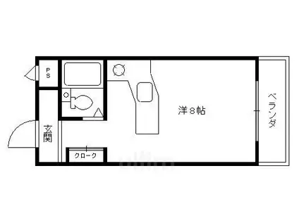 メゾン・ド・ルフレ(ワンルーム/2階)の間取り写真