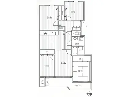 ティーズガーデン横浜反町(4LDK/4階)の間取り写真
