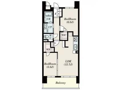 S-RESIDENCE茶屋ヶ坂イーストエスレジデンス茶屋ヶ坂イースト(2LDK/9階)の間取り写真