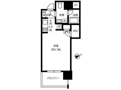 THE ROPPONGI TOKYO SUPERIOR RESIDEN(1K/6階)の間取り写真