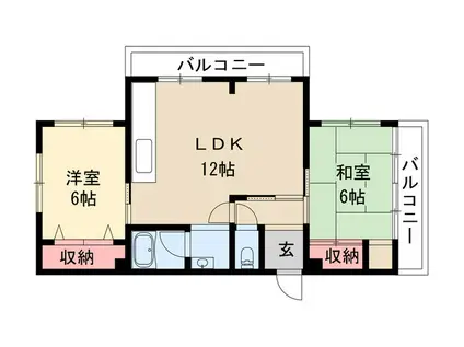 コーポ本山(2LDK/1階)の間取り写真