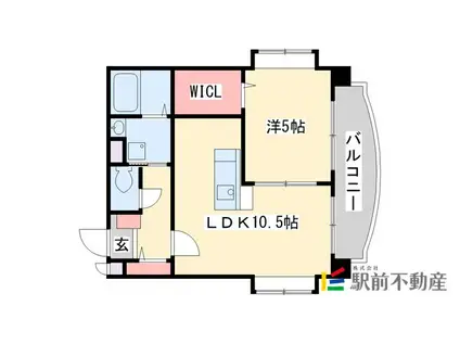 セラヴィ(1LDK/4階)の間取り写真